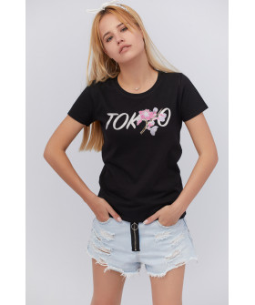 Basic T-shirt / breathable print /