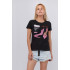 Basic T-shirt / breathable print /