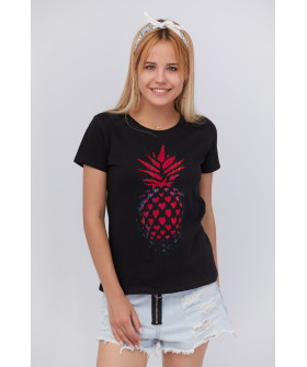 Basic T-shirt / breathable print /