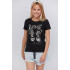 Basic T-shirt / breathable print /