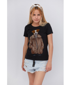 Basic T-shirt / breathable print /