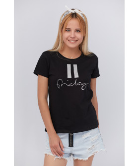 Basic T-shirt / breathable print /
