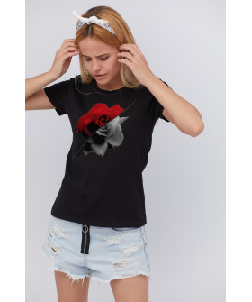 Basic T-shirt / breathable print /