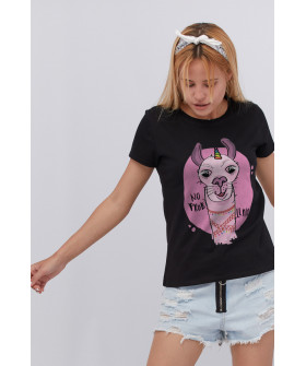 Basic T-shirt / breathable print /
