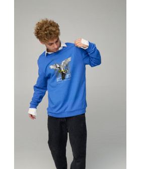 Світшот чоловічий OVERSIZE /no flis/